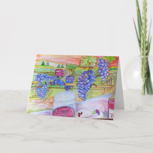 wenskaart "In de wijngaard" Kaart (Voorkant)