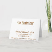 wenskaart "In opleiding" Kaart (Achterkant)
