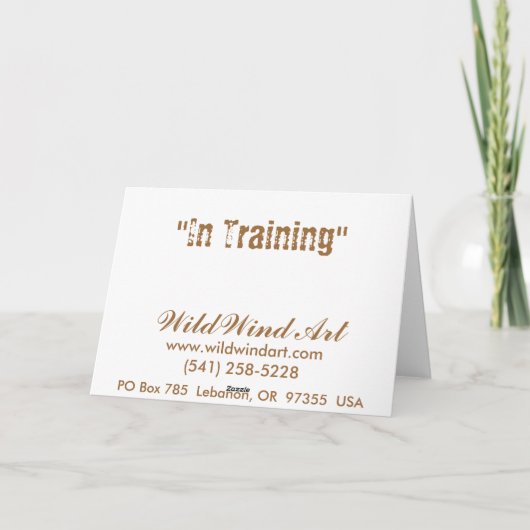 wenskaart "In opleiding" Kaart (Achterkant)