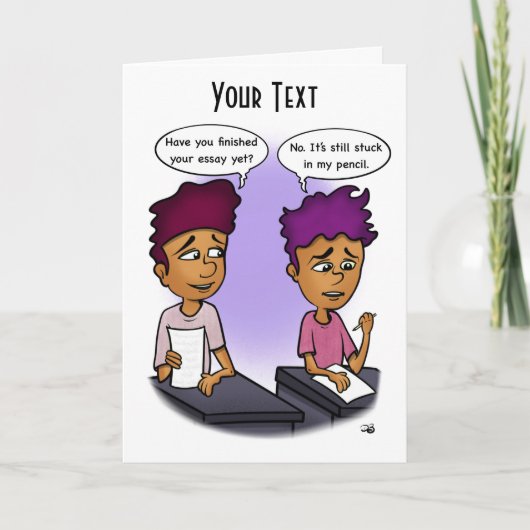 Wenskaart in potlood bedankkaart (Voorkant)