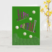 Wenskaart/Invitati van de Verjaardag van het Golf Kaart (Gele Bloem)