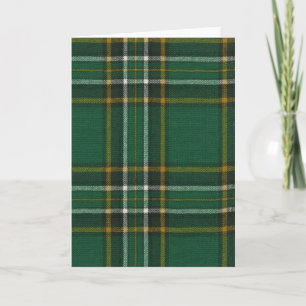 Wenskaart Irish National Tartan Print Kaart