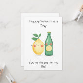 Wenskaart – Jij bent de Zest in Mijn Leven! Kaart (Voorkant / Achterkant in situ)