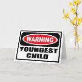 Wenskaart JONGSTE KIND waarschuwen Kaart (Gele Bloem)