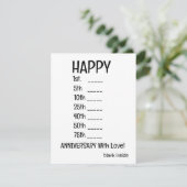 WENSKAART - JUBILEUM KAART - FUNNY CARD (Staand voorkant)