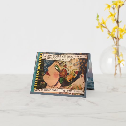 Wenskaart Kaart (Gele Bloem)