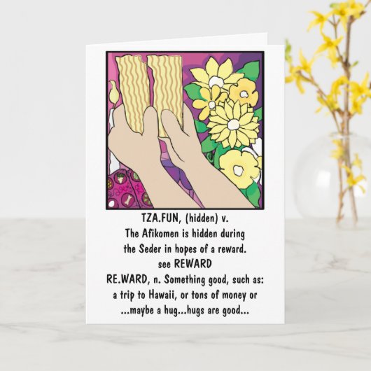 Wenskaart Kaart (Gele Bloem)