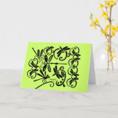 Wenskaart Kaart (Gele Bloem)