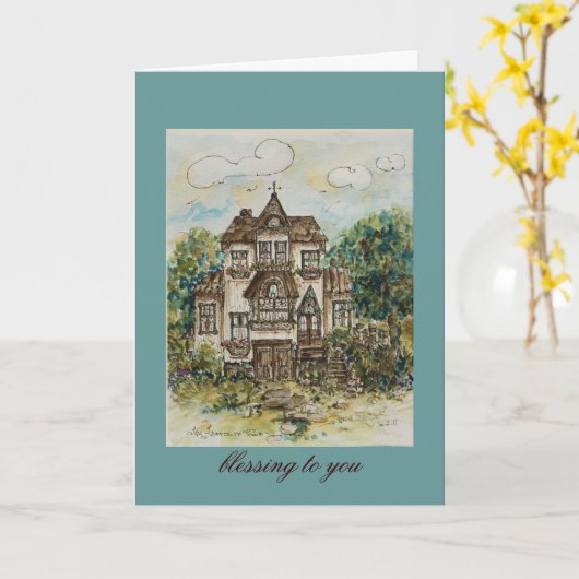 wenskaart kaart (Gele Bloem)