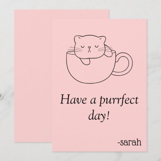 Wenskaart Kaart (Voorkant / Achterkant)