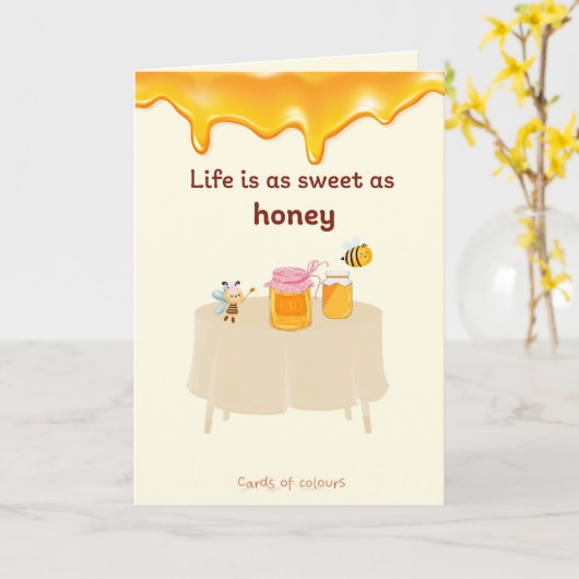 Wenskaart Kaart (Gele Bloem)