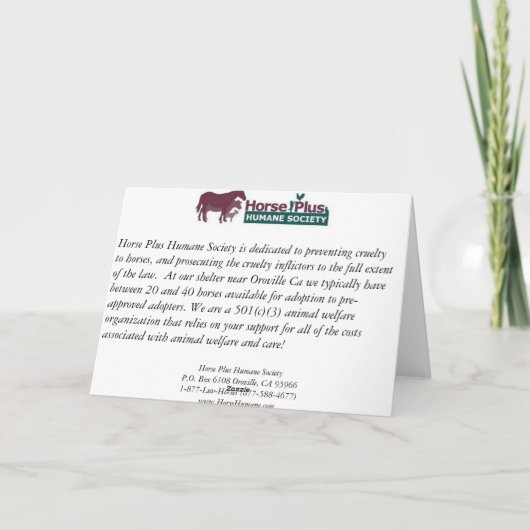 Wenskaart Kaart (Achterkant)