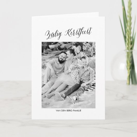 Wenskaart kalligrafie Kerstmis Feestdagen Kaart (Voorkant)