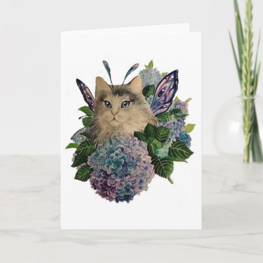 Wenskaart kat kaart (Voorkant)