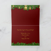 Wenskaart Kerst met kerst Rood en Groen Kaart (Binnen)