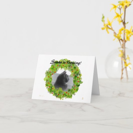 Wenskaart - kerst opwinding kaart (Gele Bloem)