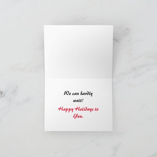 Wenskaart - kerst opwinding kaart (Binnen)