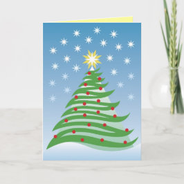 Wenskaart kerstbomen feestdagen kaart
