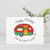  Wenskaart kerstkampaanhangwagen (Staand voorkant)