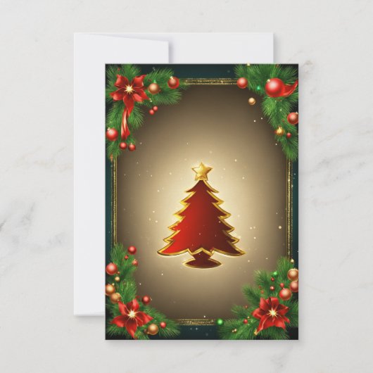 wenskaart kerstmis bedankkaart (Voorkant)