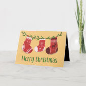 Wenskaart kerstmis bedankkaart (Voorkant)