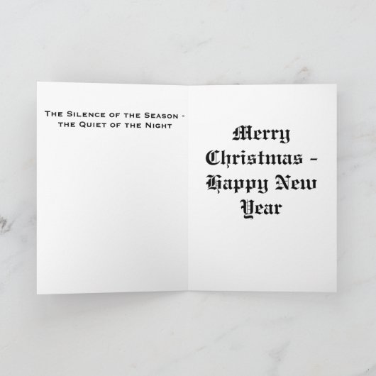 Wenskaart - Kerstmis Feestdagen Kaart (Binnen)