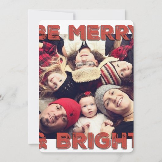 WENSKAART kerstmonogram Feestdagenkaart (Voorkant)