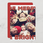 WENSKAART kerstmonogram Feestdagenkaart (Voorkant / Achterkant)