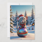 Wenskaart kerstmuis (Voorkant)