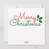 Wenskaart kerstmuis feestdagenkaart (Achterkant)