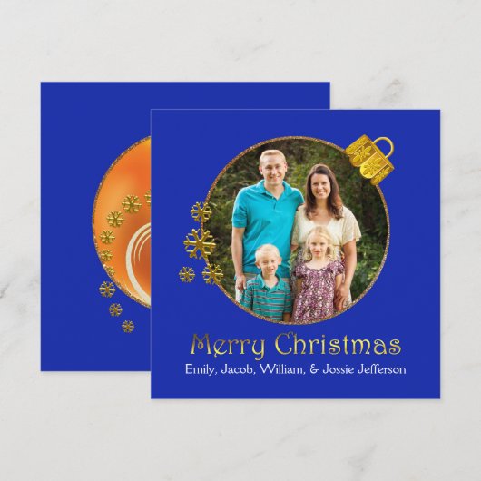 Wenskaart kerstsierfoto feestdagenkaart (Voorkant / Achterkant)