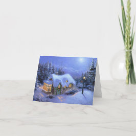 wenskaart "kerstsneeuwscène" feestdagen kaart
