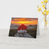 Wenskaart kerststrand kaart (Gele Bloem)