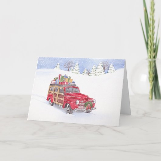 Wenskaart kerstwijn kaart (Voorkant)