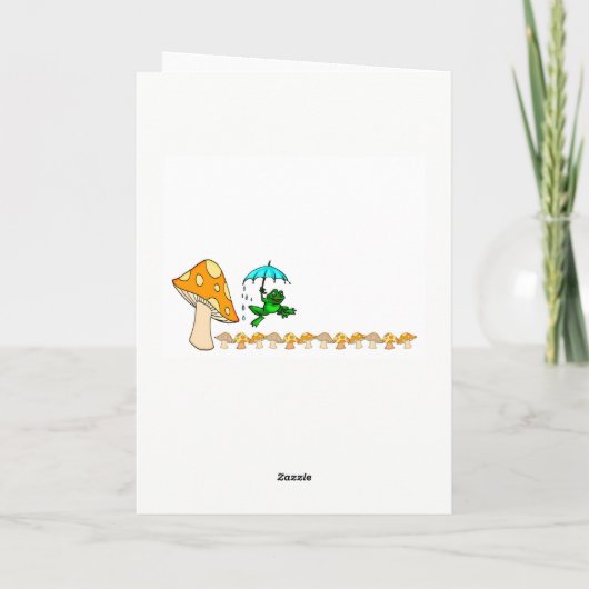 Wenskaart Kikkikker — paddenstoel Kaart (Achterkant)