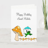 Wenskaart Kikkikker — paddenstoel Kaart (Voorkant)