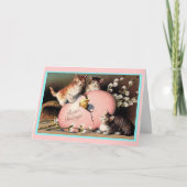 Wenskaart Kittens voor  broodrooster Feestdagen Kaart (Voorkant)