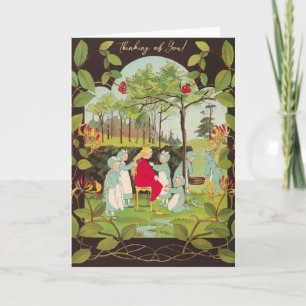 Wenskaart Kleine Prinses in het Bos Notitiekaartje