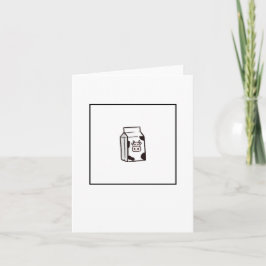 Wenskaart, koeienmelk kaart, grappige kaart