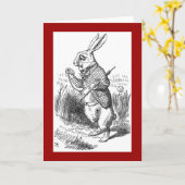 Wenskaart konijn kaart (Gele Bloem)