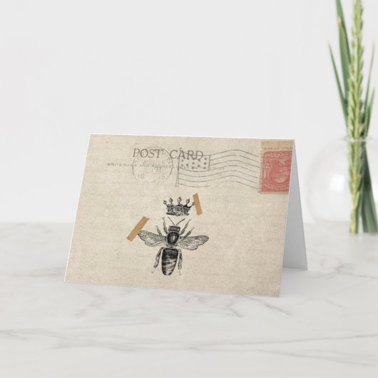Wenskaart koningin Bee Kaart (Voorkant)