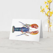 Wenskaart, kreeft kaart (Gele Bloem)