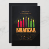 Wenskaart Kwanzaa Candles Feestdagenkaart (Voorkant / Achterkant)