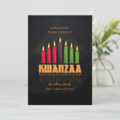 Wenskaart Kwanzaa Candles Feestdagenkaart (Staand voorkant)