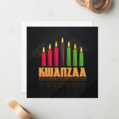 Wenskaart Kwanzaa Notitiekaartje (Voorkant / Achterkant in situ)