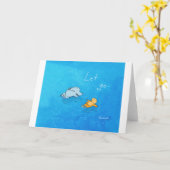 Wenskaart - laat gaan kaart (Gele Bloem)