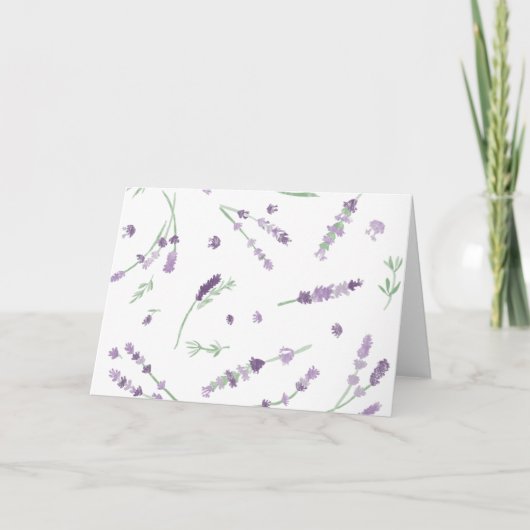 Wenskaart lavender bedankkaart (Voorkant)
