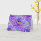 Wenskaart Lavender Peony Kaart (Gele Bloem)