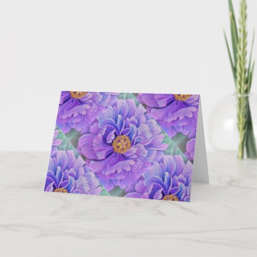 Wenskaart Lavender Peony Kaart (Voorkant)