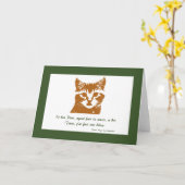 Wenskaart: Le Chat Kaart (Gele Bloem)